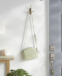 Modern Octopus Multi Swivel Hook Gold: Swinging Wall Towel Hook, Gold Plated, Cast Aluminum, 15lb Capacity