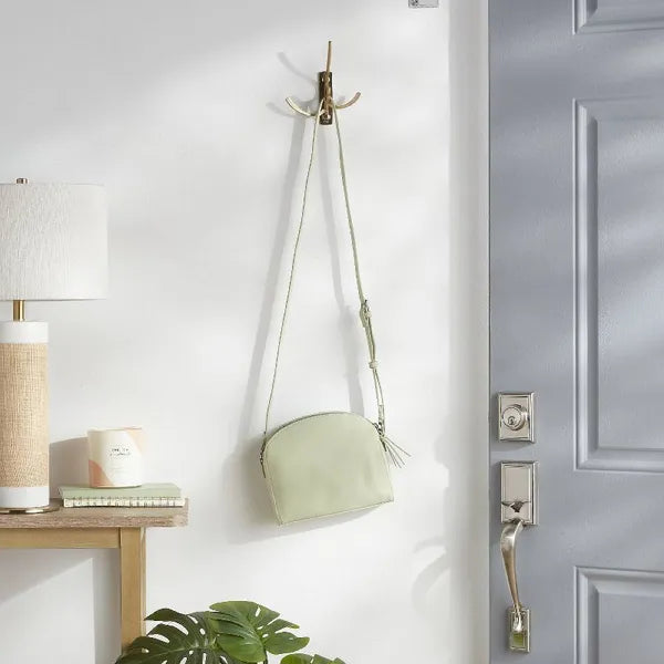 Modern Octopus Multi Swivel Hook Gold: Swinging Wall Towel Hook, Gold Plated, Cast Aluminum, 15lb Capacity