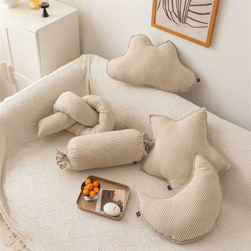 Cotton And Linen Striped Cushion Seriescoordinating Throw Pillows For Your Home Sofa