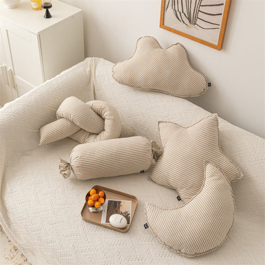 Cotton And Linen Striped Cushion Seriescoordinating Throw Pillows For Your Home Sofa