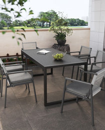 Outdoor Dining Chair Set Of 2, Aluminum  Rope , Outdoor Armchair Seating For Patio Backyard Poolside Balcony, Cushion Included