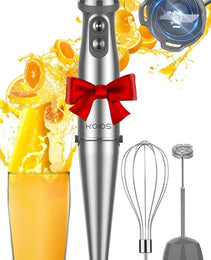 KOIOS Immersion Blender, 1000W Anti-scratch 3-in-1 Hand Blender, Upgraded 12 Speed Stainless Steel Blade Stick Blender With Turbo Mode, Whisk And Milk Frother, BPA-Free