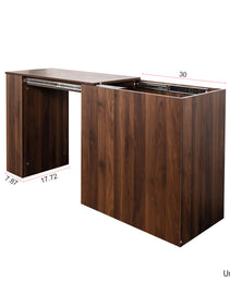 Computer Desk With Drawers, Modern Corner Home Office Storage With Extendable Table, Study Writing Desk Workstation For Home,Office