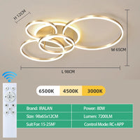 Modern LED Ceiling Chandelier Lighting For Home Living Study Room Bedroom Dimmable Ceiling Lamp Indoor Lighting Decoration Lamps