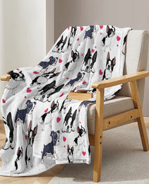 1pc Adorable Fleece Dog Blanket - Soft, Cozy, Lightweight, Warm, Flannel Throw