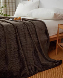 Solid Color Flannel Wheat Grain Blanket Children's Blankets