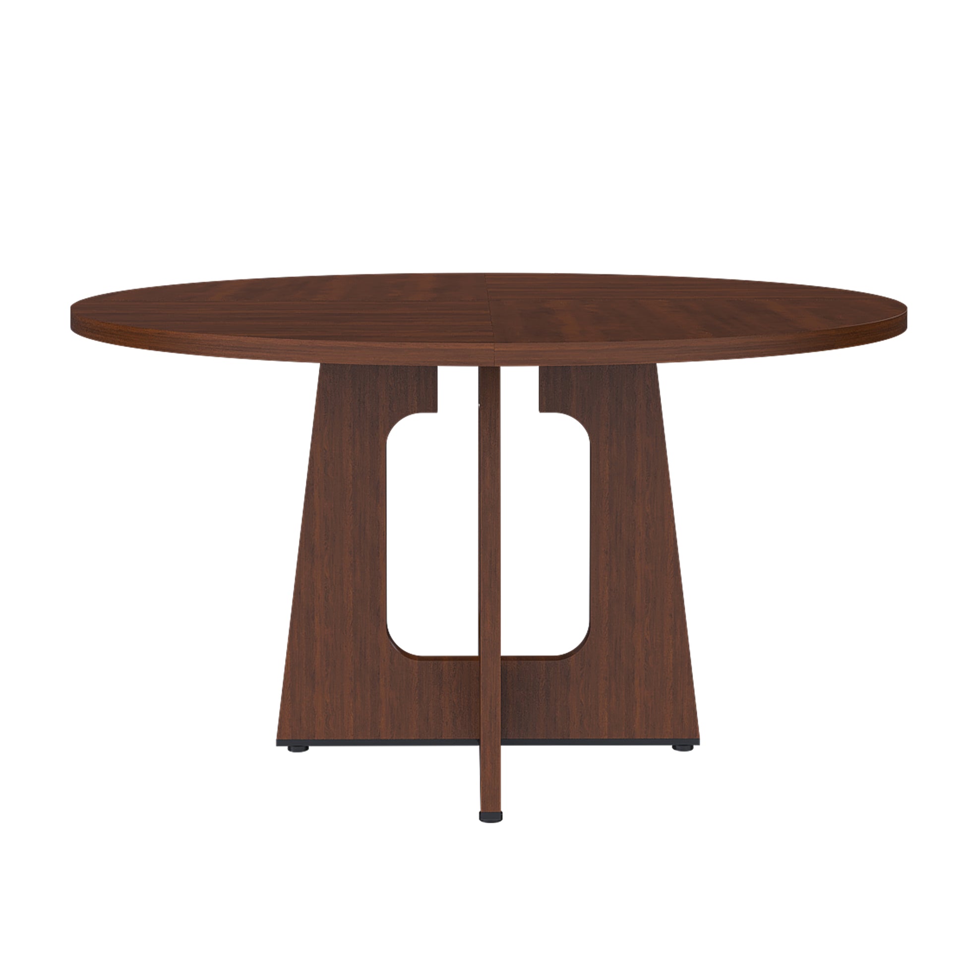 Round Dining Table For 4 - 47 Inch Farmhouse Kitchen Table  MDF Circle Table With Wood Grain Finish  300lb Weight Capacity  Easy Assembly For Dining Room  Kitchen  Living Room - Spiced Round Table
