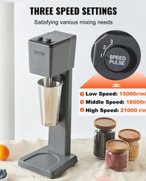 Milkshake Maker Machine, 375W Commercial Milk Shake Maker Mixer, Single Head Drink Mixer Blender Machine, 3-Speed Milkshake Blender With 27.7oz Stainless Steel Cup For Commercial