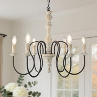 Vintage Orb Oil Rubble Black Chandelier for Dining Room