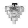 Large Black Crystal Chandelier, Contemporary Style Chandelier, Dining Room, Living Room, Bedroom - Bulb Not Included  Unavailable Platforms- CJDS