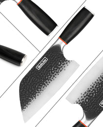 Qulajoy Meat Cleaver Knife - 7.3 Inch High Carbon Stainless Steel Butcher Knife For Meat Cutting Slicing Vegetables- Professional Chopper Knife For Home Kitchen Chef Knife