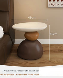 Designer Side Table Creative Light Luxury High-end Cream Style Small Coffee Table