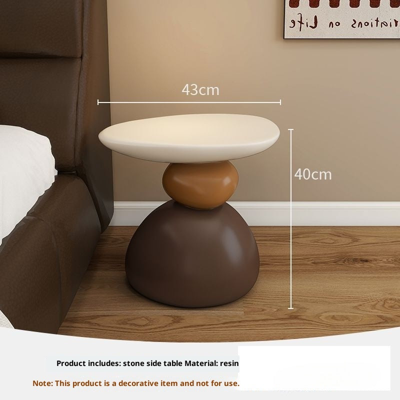 Designer Side Table Creative Light Luxury High-end Cream Style Small Coffee Table