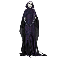 6-ft Sound-Activated Grim Reaper with Chain – CJ product view 2