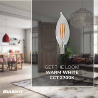 60 - Watt Equivalent Warm White Light CA10 (E12) Candelabra Screw Base Dimmable Clear 2700K LED Light Bulb (4-Pack)