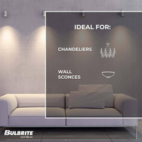 60 - Watt Equivalent Warm White Light CA10 (E12) Candelabra Screw Base Dimmable Clear 2700K LED Light Bulb (4-Pack)