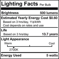 60 - Watt Equivalent Warm White Light CA10 (E12) Candelabra Screw Base Dimmable Clear 2700K LED Light Bulb (4-Pack)