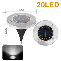 Solar Buried Ground Lights, 8/20 LED Waterproof Underground Deck Spot Outdoor Garden Pathway Driveway Landscape Decor Spotlight