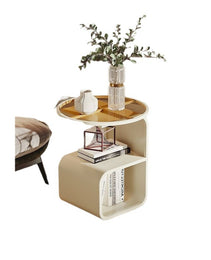 Simple Modern Round Tempered Glass Sofa Side Table