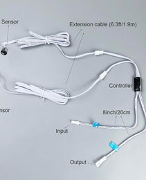 Motion Sensor for Cabinets and closets - 12V - 24V (Double Sensors)