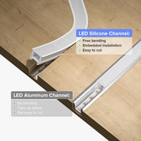Silicone LED Channel Flexible by Foot (No LED Strip)