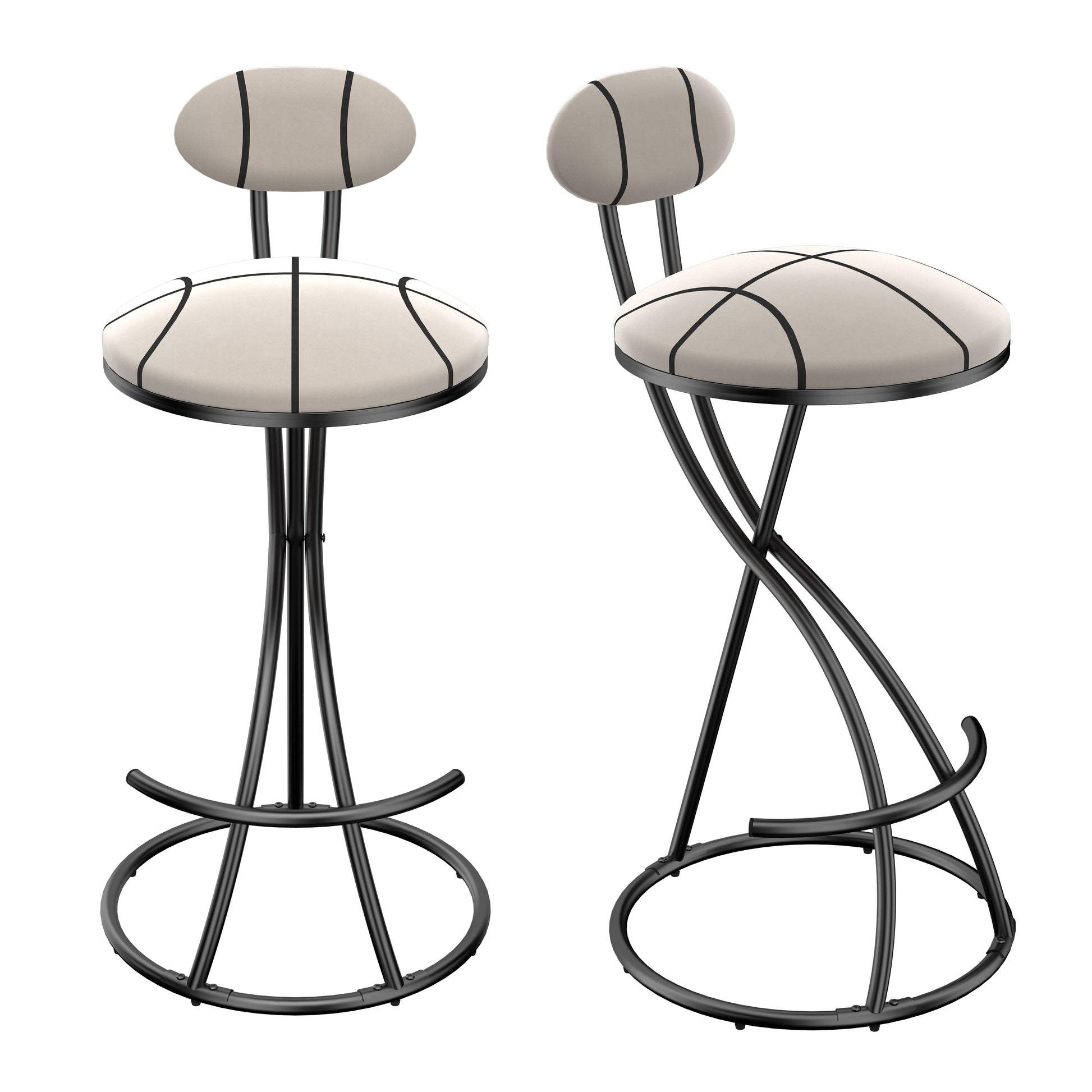 Upholstered Bar Stools Set Of 2 Striped Counter Height Barstools Modern Velvet Dining Chairs For Kitchen Island, Living Room Black  Stripe