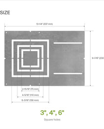Housing - Plate 3"- 4" - 6" Square AZ