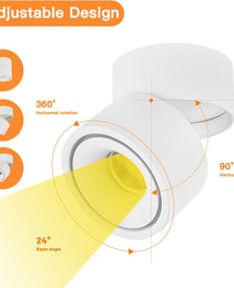 Rotation Spotlight 12W 3CCT Cri:90 White HTK