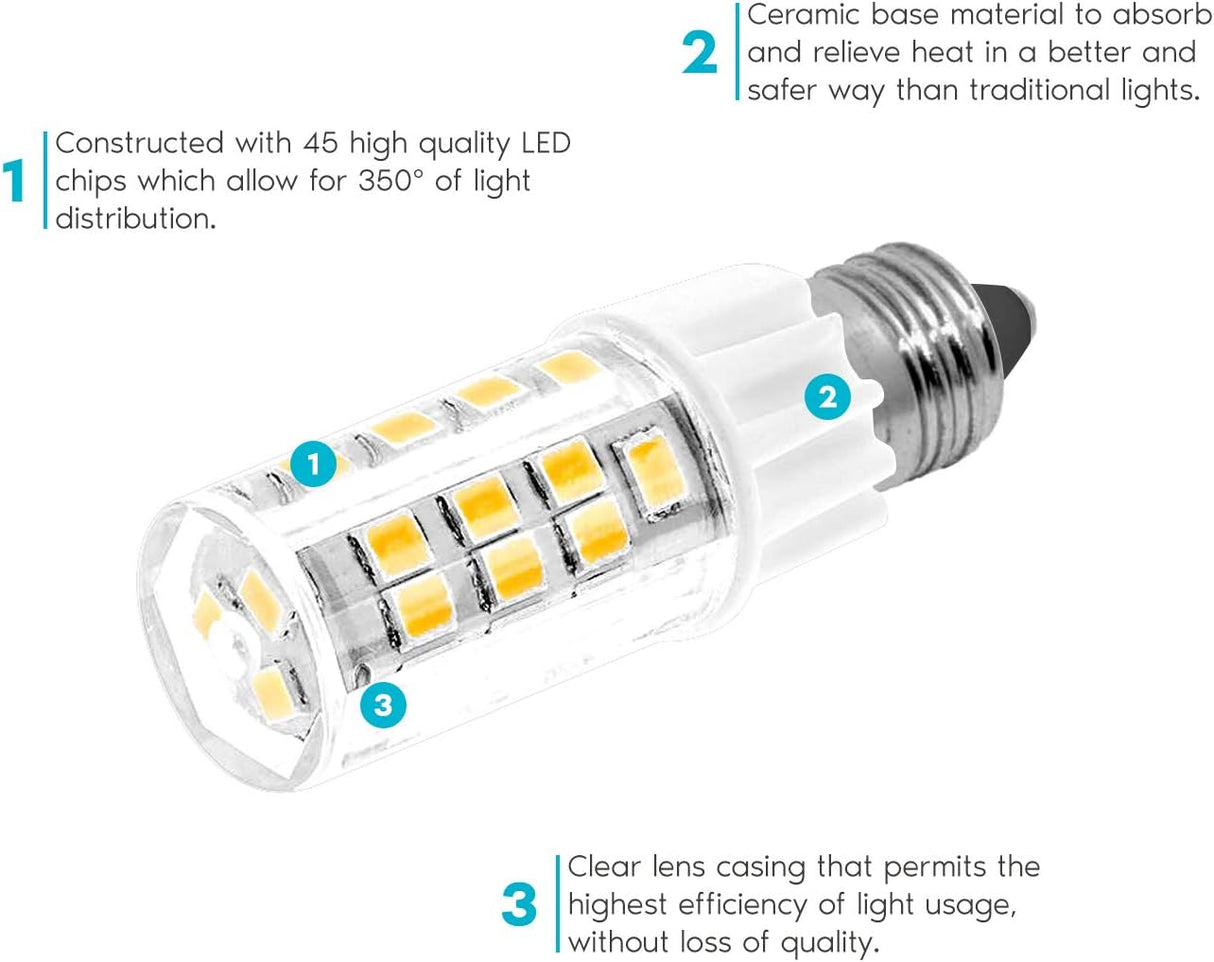 LED Bulb - E12 3000K 4.2W - 120V Luxrite