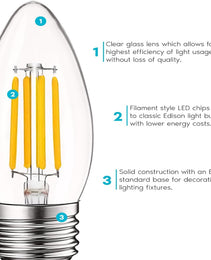 Filament Bulb - E26 - 120V 5000K 2700K Luxrite
