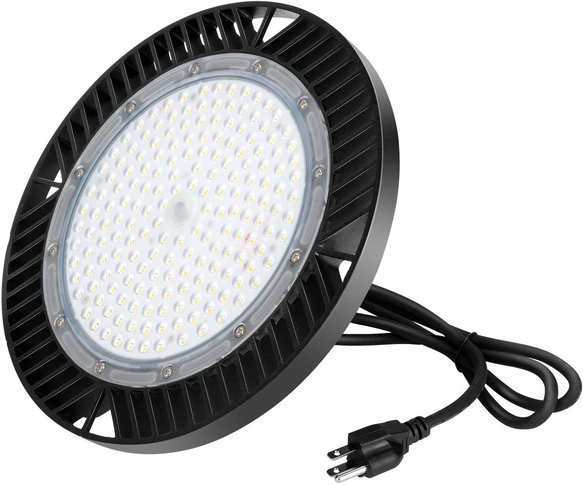UFO High Bay LED Light - Versatile 110V | 5000k | Ideal for Various Spaces | Up to 70% Energy Savings | Adjustable Wattage Black 200W