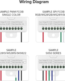 SP530E WiFi Bluetooth LED Controller 12-in-1 Smart Controller for All PWM & SPI LED Strips (WS2812B, CCT, RGB, RGBW, RGBCCT) Compatible Alexa, Google Home, BanlanX | Music Sync | DC5V-24V