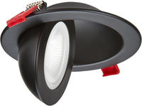 4" Gimbal Black - 90 Degree - Round - 9W - 3CCT - BTY