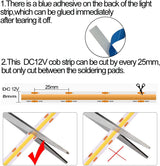 COB 12V - IP20  - CW - 16.4FT - Strip Light
