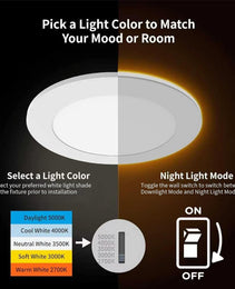 4" Downlight Round with night light - 5CCT - AZ