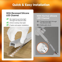Silicone LED Channel Flexible by Foot (No LED Strip)