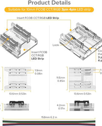 Middle Connector for 24v COB RGB strip Light New