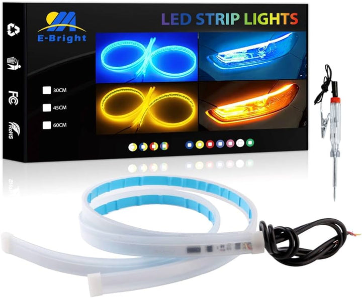 Soft Light Car Guide Lamp White+Yellow 60cm HTK