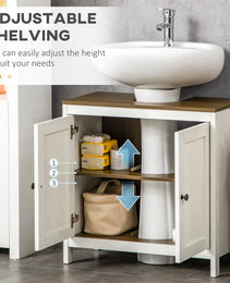 Bathroom Sink Cabinet, Freestanding Under Sink Cabinet Adjustable Shelf