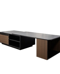 Extendable Coffee Table, Length Adjustable Wood Coffee Table With 2 Storage Drawers For Living Room, Large Long Rectangular Center Table