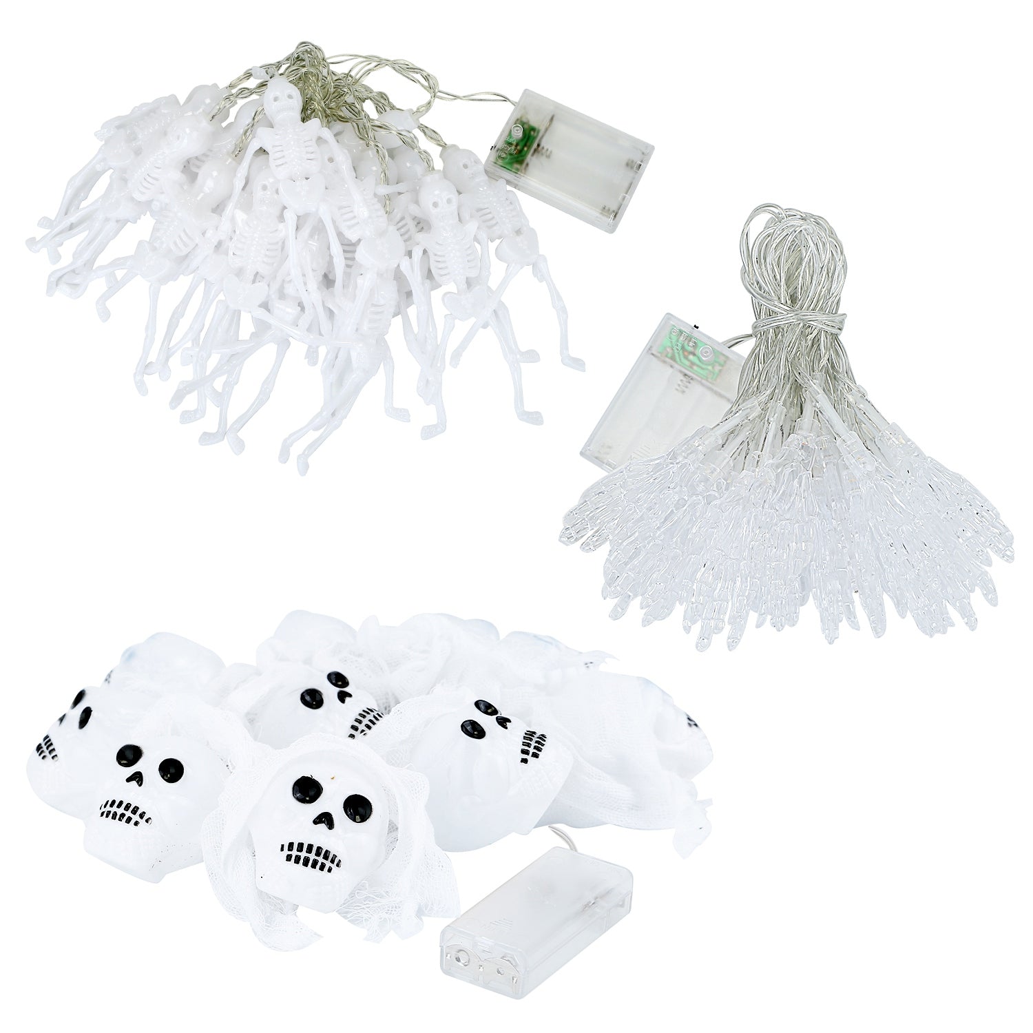3-Piece Halloween String-Light Set – 50 LEDs