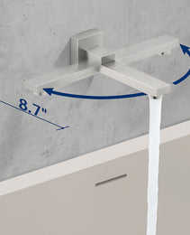 Male NPT Folding Bathtub Shower Faucet Rain Shower Head System With Bath Tub Faucet Set And Handheld For Bathroom Brushed Nickel 3 Function Unable Ship Weekends TK AND TEMU Only For Pickup