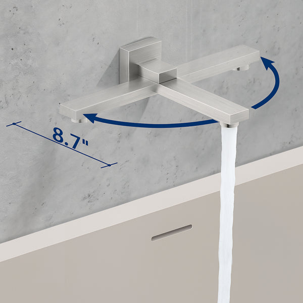 Male NPT Folding Bathtub Shower Faucet Rain Shower Head System With Bath Tub Faucet Set And Handheld For Bathroom Brushed Nickel 3 Function Unable Ship Weekends TK AND TEMU Only For Pickup
