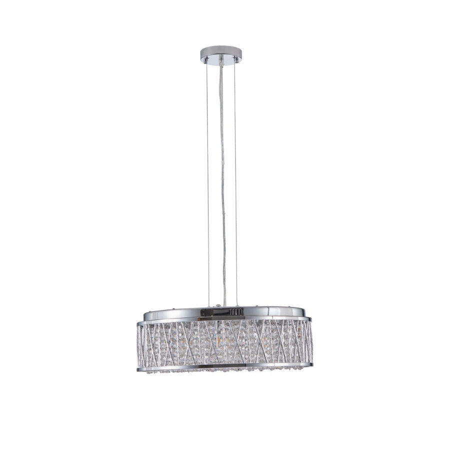 Modern Crystal Chandelier 19 Inches Aluminum Iron Round Ceiling Light Flush Mount Ceiling Light Fixture For Kitchen Island Dinning Bedrooms And Hallway   Bulb Not Included