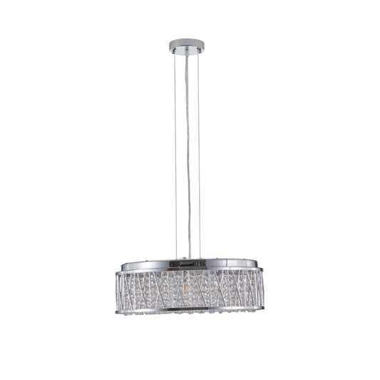 Modern Crystal Chandelier 19 Inches Aluminum Iron Round Ceiling Light Flush Mount Ceiling Light Fixture For Kitchen Island Dinning Bedrooms And Hallway   Bulb Not Included