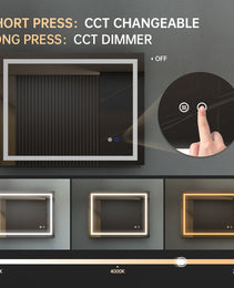 LED Lighting Bathroom Wall Mounted Mirror