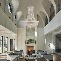 Modern Crystal Chandeliers Light Fixture,11-Light Empire Style K9 Crystal Chandeliers for Entryway, Chrome Finish Luxury Chandeliers for Living Room Bedroom Stairway Foyer Hallway D23.6