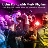 KEXU Wifi Smart LED Strip Lights - Voice Control RGB Ambient Colored LED Strip Lighting, Alexa & Google Assistant Compatible, Music Sync, Remote-Controlled Indoor House Decor Lights for Dorm Room, Living Room