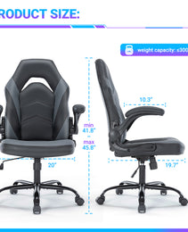 PU Leather Ergonomic Office Chair Swivel Computer Gaming Chair With Lumbar Support
