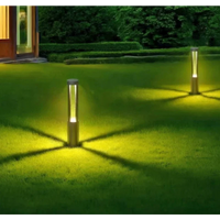 Modern LED Bollard Lawn Light, Waterproof Outdoor Post Pathway Lamp, Aluminum Garden Landscape Light for Yard Walkway Decoration